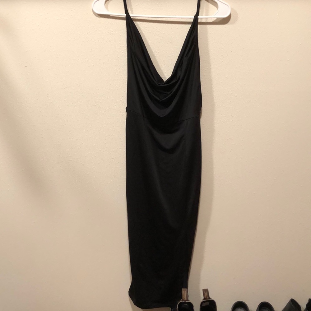 Shein low back black dress
